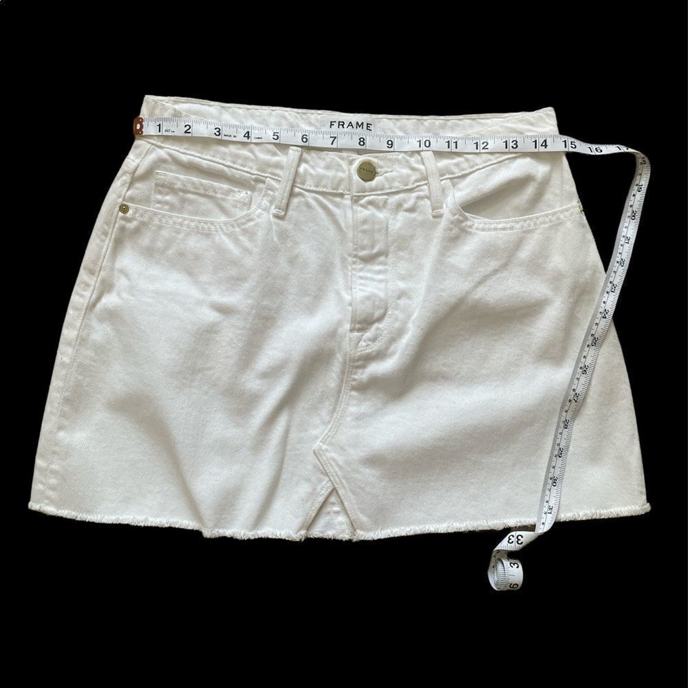 FRAME Raw-Edge Trim Mini Skirt size 26 - Picture 5 of 9